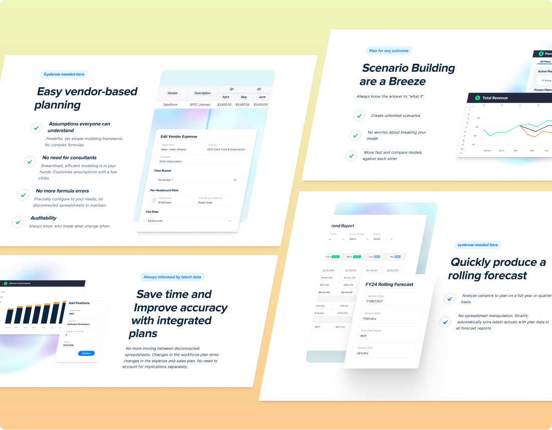 Stratify shipped site — vendor-based planning and scenario building